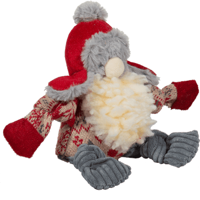 HuggleHounds Trapper Hat Santa Gnome Knottie Holiday Toy for Dogs