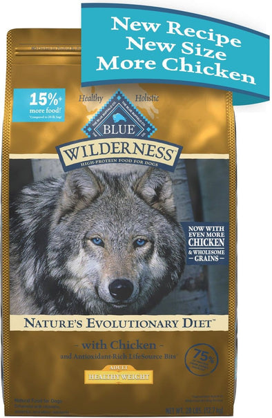 Blue Buffalo Wilderness Wholesome Grains Healthy Weight Chicken Recipe Adult Dry Dog Food
