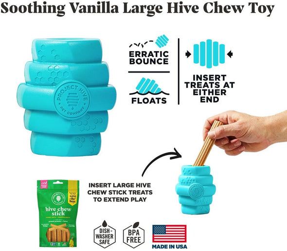 Project Hive Pet Company Blue Vanilla Scented Dog Chew Toy