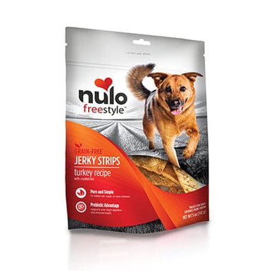 Nulo Freestyle Grain Free Jerky Strips Turkey & Cranberries Recipe Dog Treats