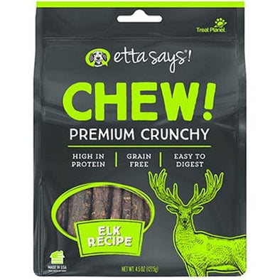 Etta Says Chew! Premium Crunchy Chews for Dogs Elk
