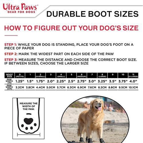 Ultra Paws Durable Black Outdoor Boots for Dogs