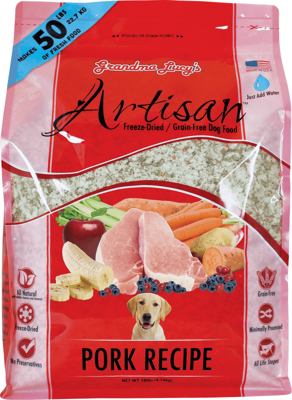 Grandma Lucy's Artisan Grain Free Pork Freeze Dried Dog Food