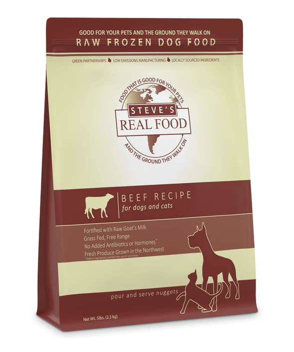 Steve's Real Food Raw Frozen Beef Diet Food for Dogs & Cats