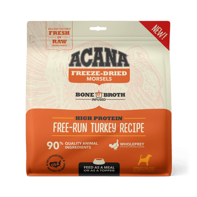 Acana Freeze-Dried Food Free-Run Turkey Recipe Morsels for Dogs