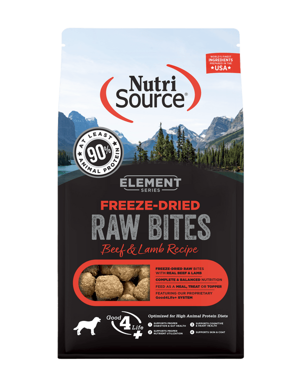 NutriSource Element Series Beef and Lamb Recipe Freeze-Dried Raw Dog Food