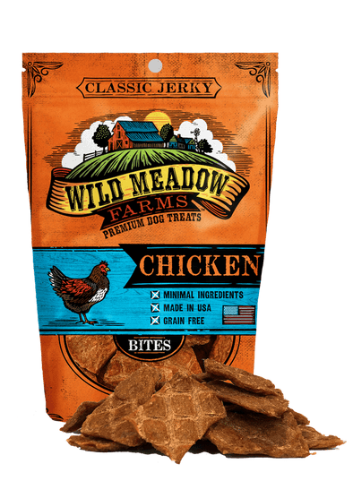 Wild Meadow Farms Classic Chicken Jerky Bites Treats for Dogs