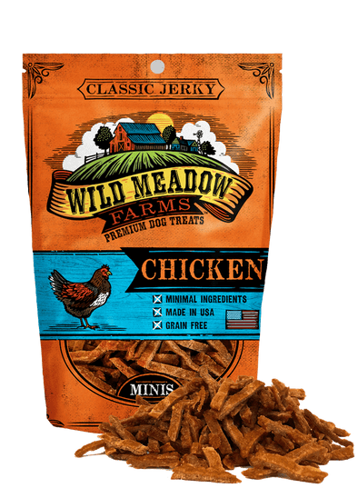 Wild Meadow Farms Classic Chicken Jerky Minis Treats for Dogs