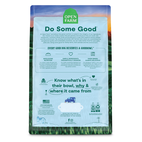 Open Farm Goodbowl Grass-Fed Beef and Brown Rice Recipe Baked Dry Dog Food