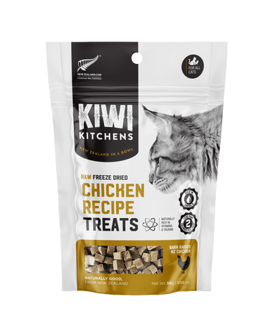Kiwi Kitchens Raw Freeze Dried Chicken Recipe Treats for Cats
