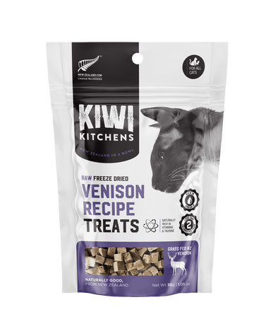 Kiwi Kitchens Raw Freeze Dried Vension Recipe Treats for Cats