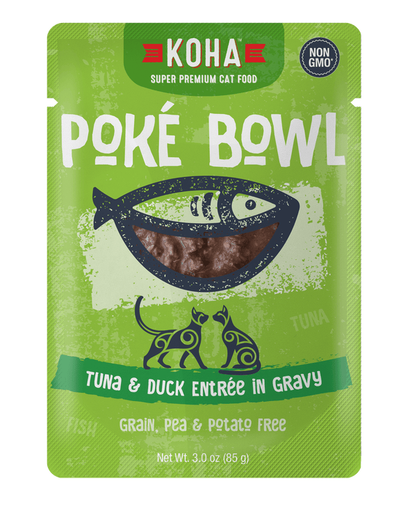 Koha Poké Bowl Tuna & Duck Entrée in Gravy Wet Cat Food Pouch
