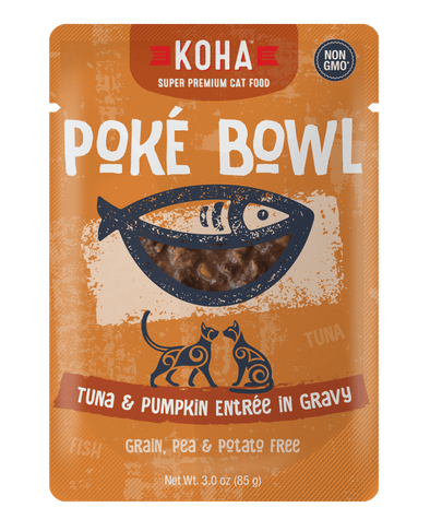 Koha Poké Bowl Tuna & Pumpkin Entrée in Gravy Wet Cat Food Pouch