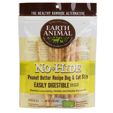 Earth Animal 10-Pack No-Hide Peanut Butter Chew Stix Dog and Cat Treats
