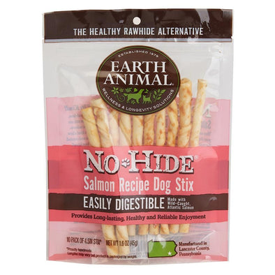 Earth Animal 10-Pack No-Hide Salmon Chew Stix Dog Treats