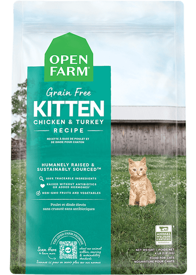 Open Farm Grain Free Kitten Chicken and Turkey Recipe Dry Food