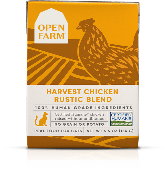 Open Farm Grain Free Harvest Chicken Recipe Rustic Blend Single Wet Cat Food