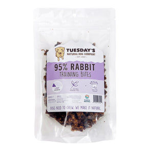 Tuesday’s Natural Dog Company 95% Rabbit Bites Dog Treats