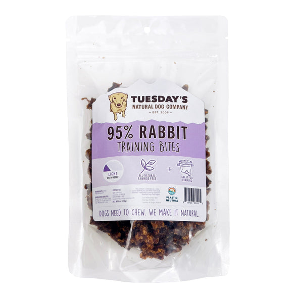 Tuesday’s Natural Dog Company 95% Rabbit Bites Dog Treats