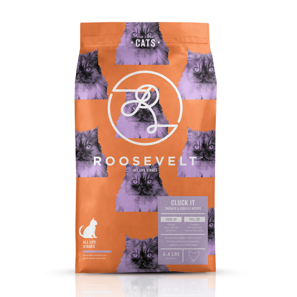 Roosevelt Cluck It Chicken & Lentils Grain Free Recipe Dry Cat Food 