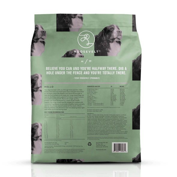 Roosevelt Fezzik's Chicken & Ancient Grain Large Breed Recipe Dry Dog Food