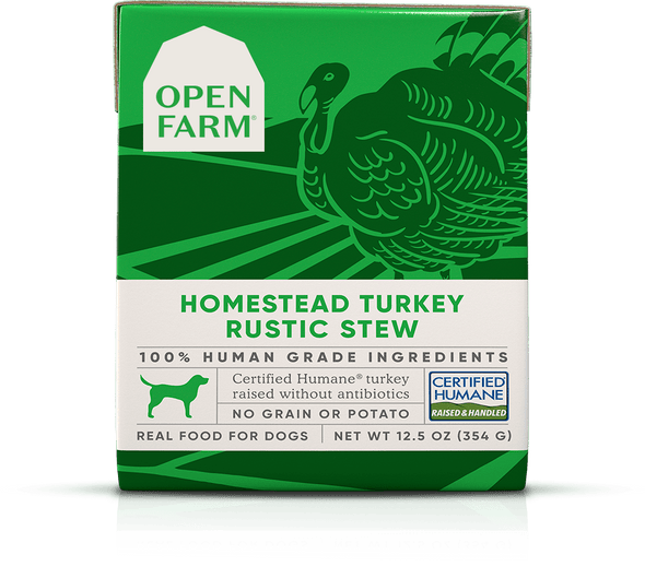 Open Farm Grain Free Homestead Turkey Recipe Rustic Stew Single Wet Dog Food