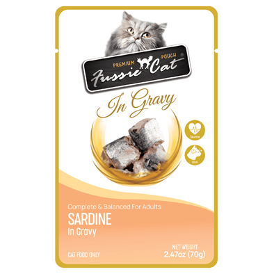 Fussie Cat Premium Pouch Sardine in Gravy Cat Food