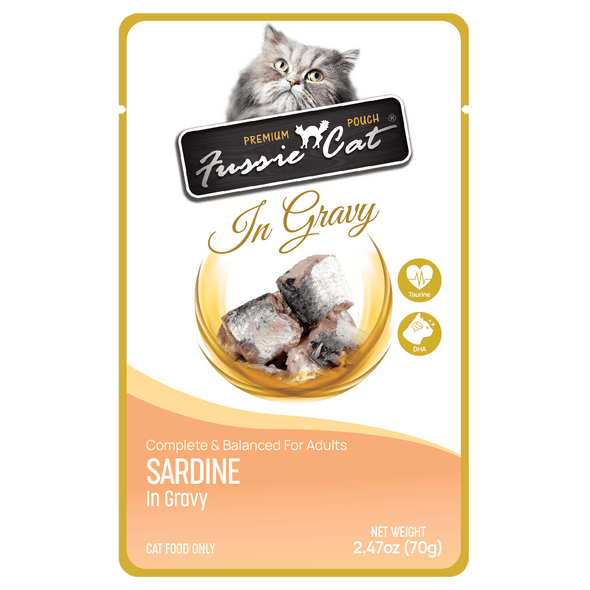 Fussie Cat Premium Pouch Sardine in Gravy Cat Food