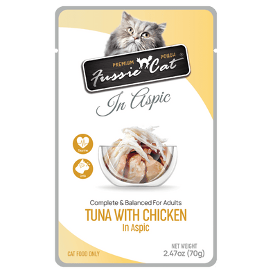 Fussie Cat Premium Pouch Tuna with Chicken in Aspic Cat Food