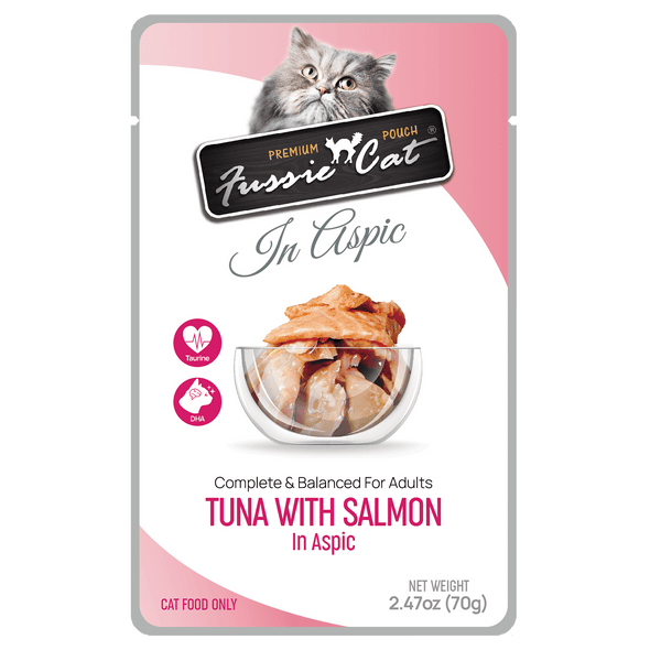 Fussie Cat Premium Pouch Tuna with Salmon in Aspic Cat Food