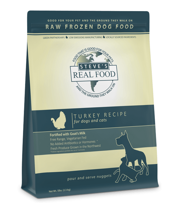 Steve's Real Food Raw Frozen Turkey Diet Food for Dogs & Cats