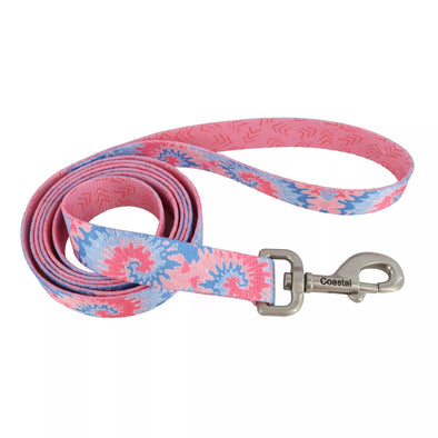 Coastal Pet Products Sublime Dog Leash in Pink Tie Dye with Pink Arrows