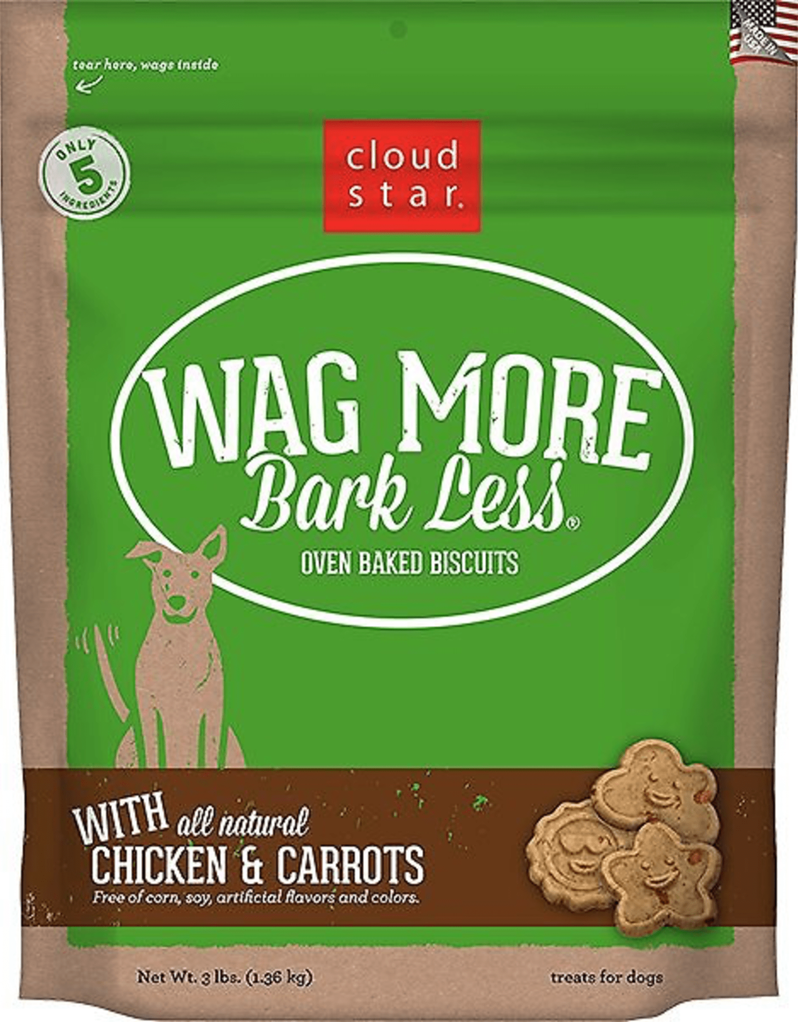 Cloud Star Wag More Bark Less Chicken Carrot Biscuits