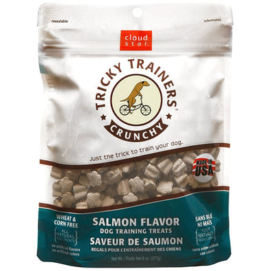 Cloud Star Crunchy Tricky Trainers Salmon Flavor Training Treats for Dogs