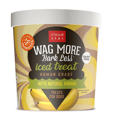 Cloud Star Wag More Bark Less Iced Treat With Natural Banana Treats for Dogs
