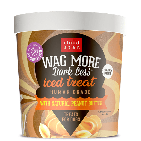 Cloud Star Wag More Bark Less Iced Treat With Natural Peanut Butter Treats for Dogs