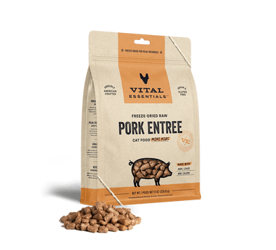 Vital Essentials Pork Entree Mini Nibs Freeze-Dried Raw Cat Food