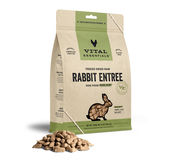 Vital Essentials Rabbit Entree Mini Nibs Freeze-Dried Raw Dog Food
