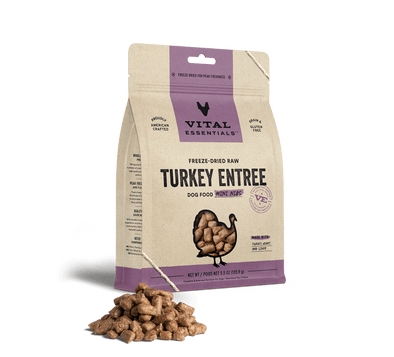 Vital Essentials Turkey Entree Mini Nibs Freeze-Dried Raw Dog Food