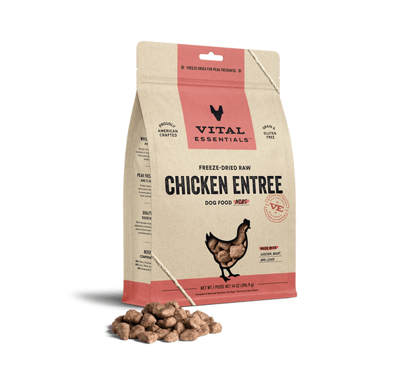 Vital Essentials Chicken Entree Nibs Freeze-Dried Raw Dog Food