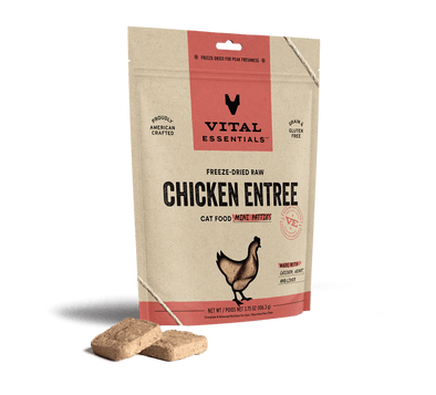 Vital Essentials Chicken Entree Mini Patties Freeze-Dried Raw Cat Food