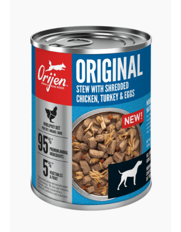 Orijen Original Shredded Chicken Turkey & Eggs Canned Dog Food